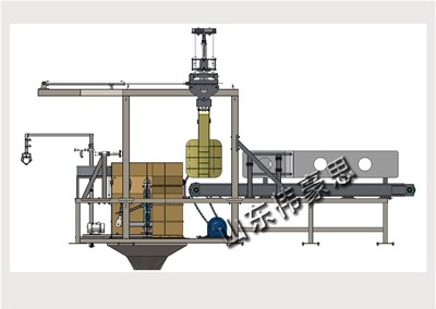 碳酸氫銨噸袋拆袋機(jī) 智能噸包拆包機(jī)工作中