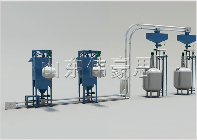 噸袋自動(dòng)拆包機(jī)+管鏈?zhǔn)教嵘龣C(jī)