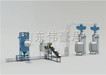 管鏈式輸送機+自動拆包機